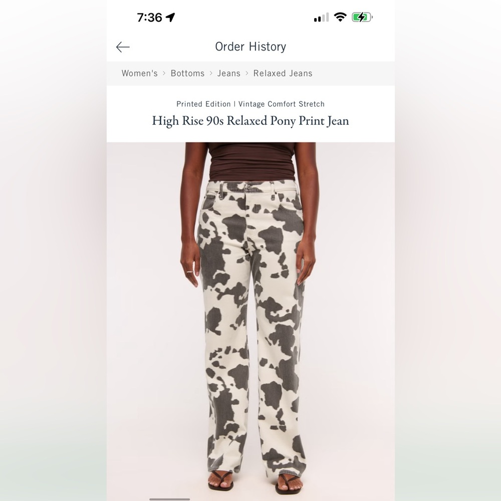 Cow Print Wide-Leg Pants